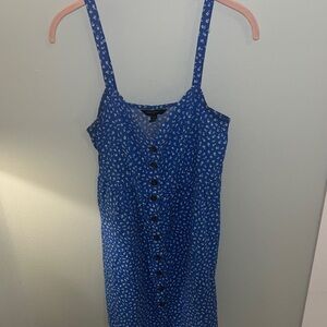Banana Republic Blue Floral Strappy Dress